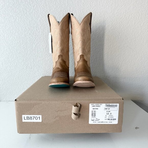Lane SARATOGA Womens Square Toe Cowboy Boots 11 Desert Clay Western Cowgirl - Picture 12 of 13